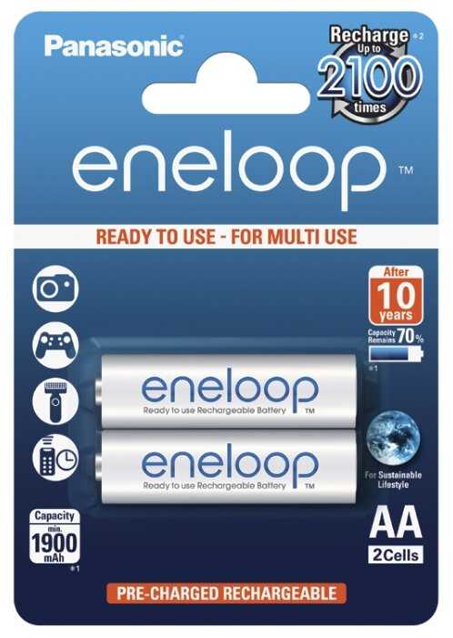 Аккумулятор Ni-Mh 1900 мА·ч 1.2 В Panasonic eneloop AA фотография 3