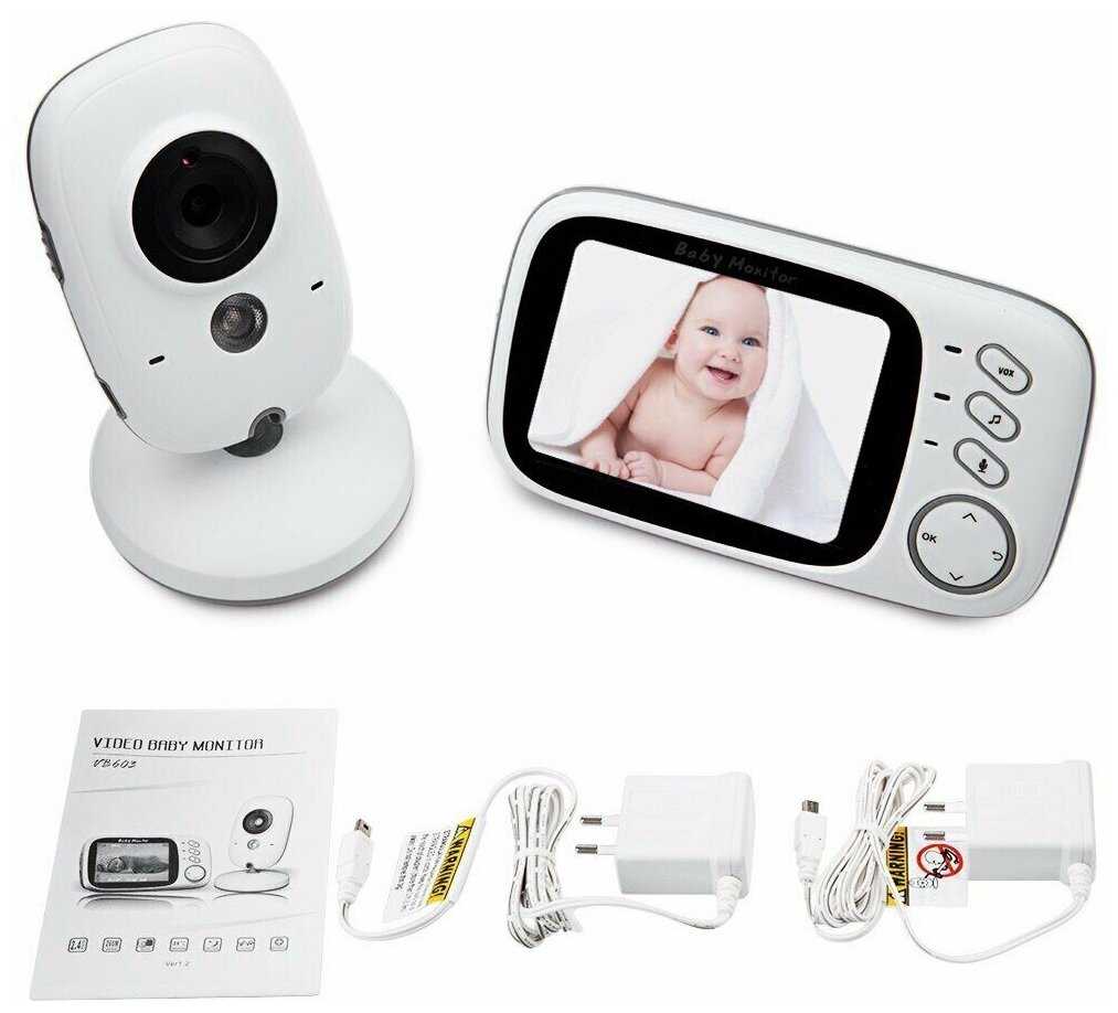 Беспроводная видеоняня Baby Monitor VB603 с радиусом действия до 300 м, видео няня / Радионяня с камерой и монитором и обратной связью фотография 9