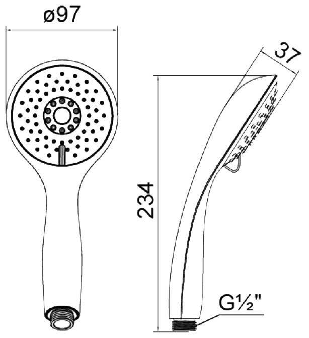Лейка для душа Milardo 3203F97M18 фотография 1