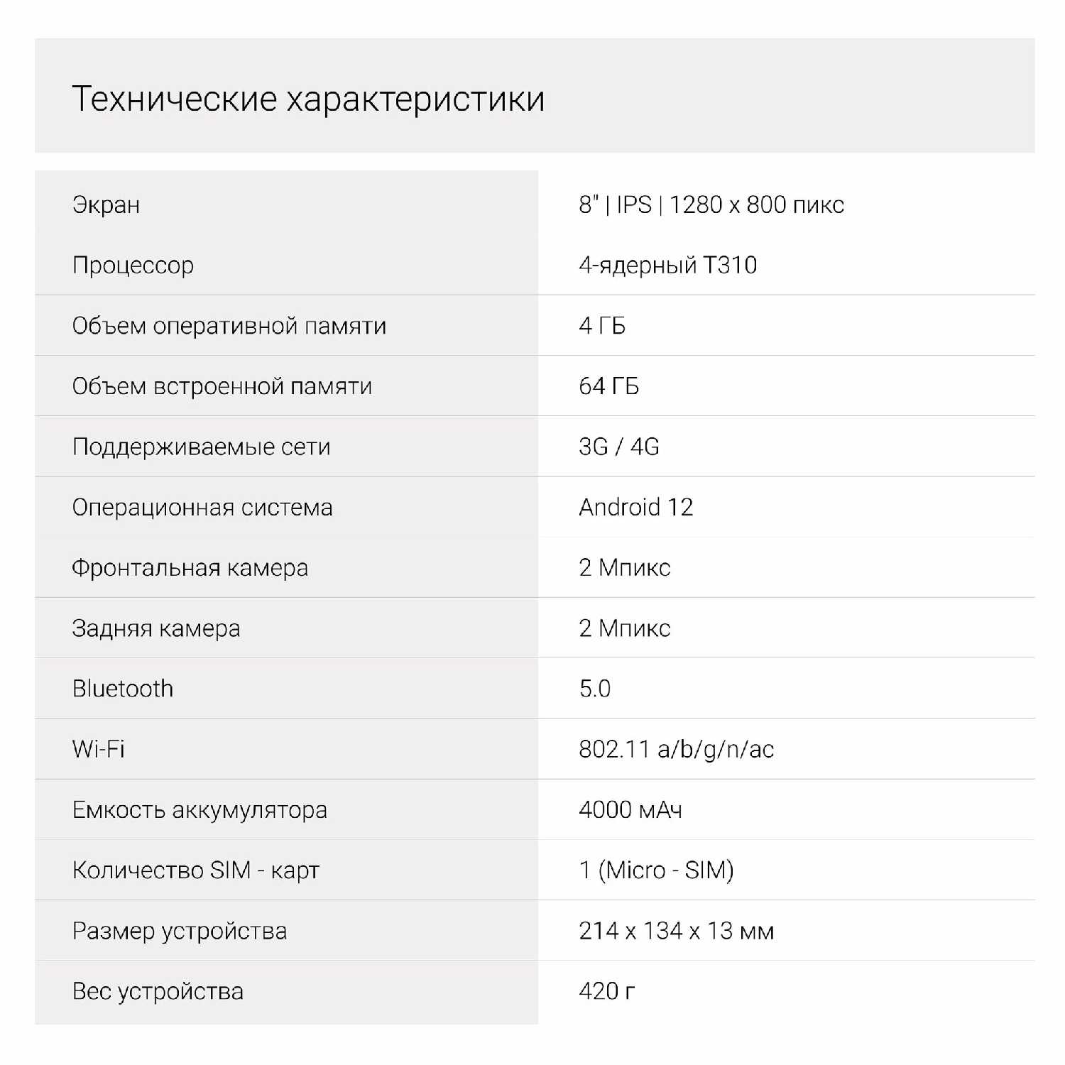 Планшет Digma Kids 8260C T310 (1.8) 4C RAM4Gb ROM64Gb 8