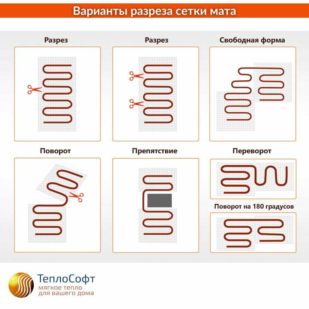 Теплый пол электрический Нагревательный мат (7м²) фотография 4