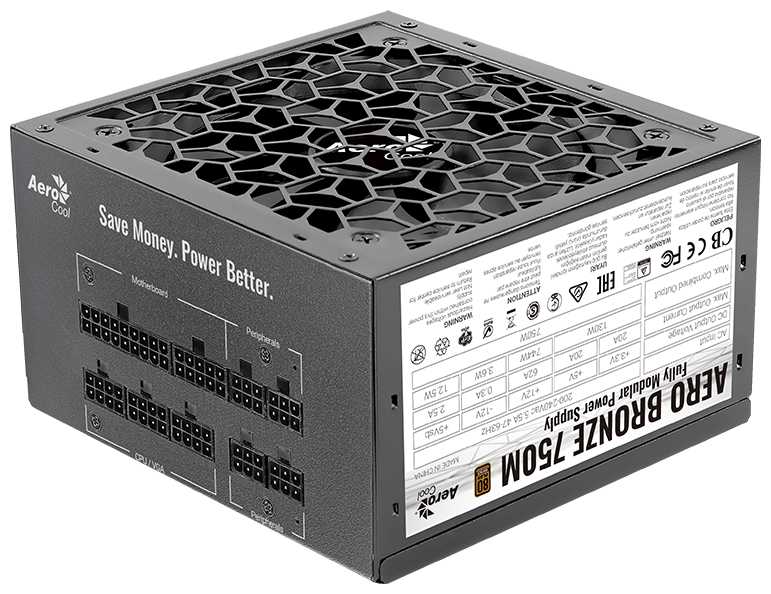 Блок питания AeroCool Aero Bronze 750M 750W фотография 1