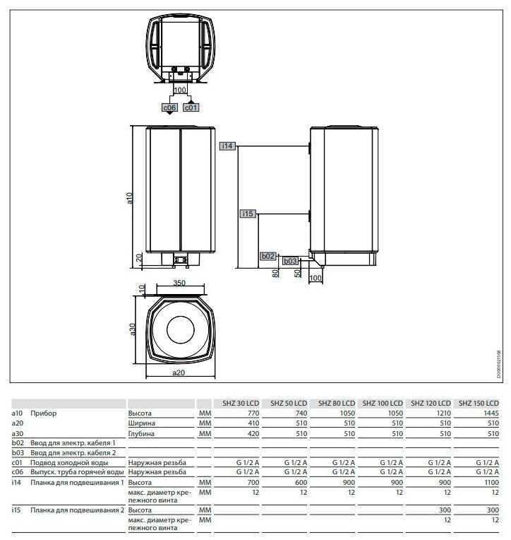 Накопительный водонагреватель электрический Stiebel Eltron SHZ 50 LCD фотография 3