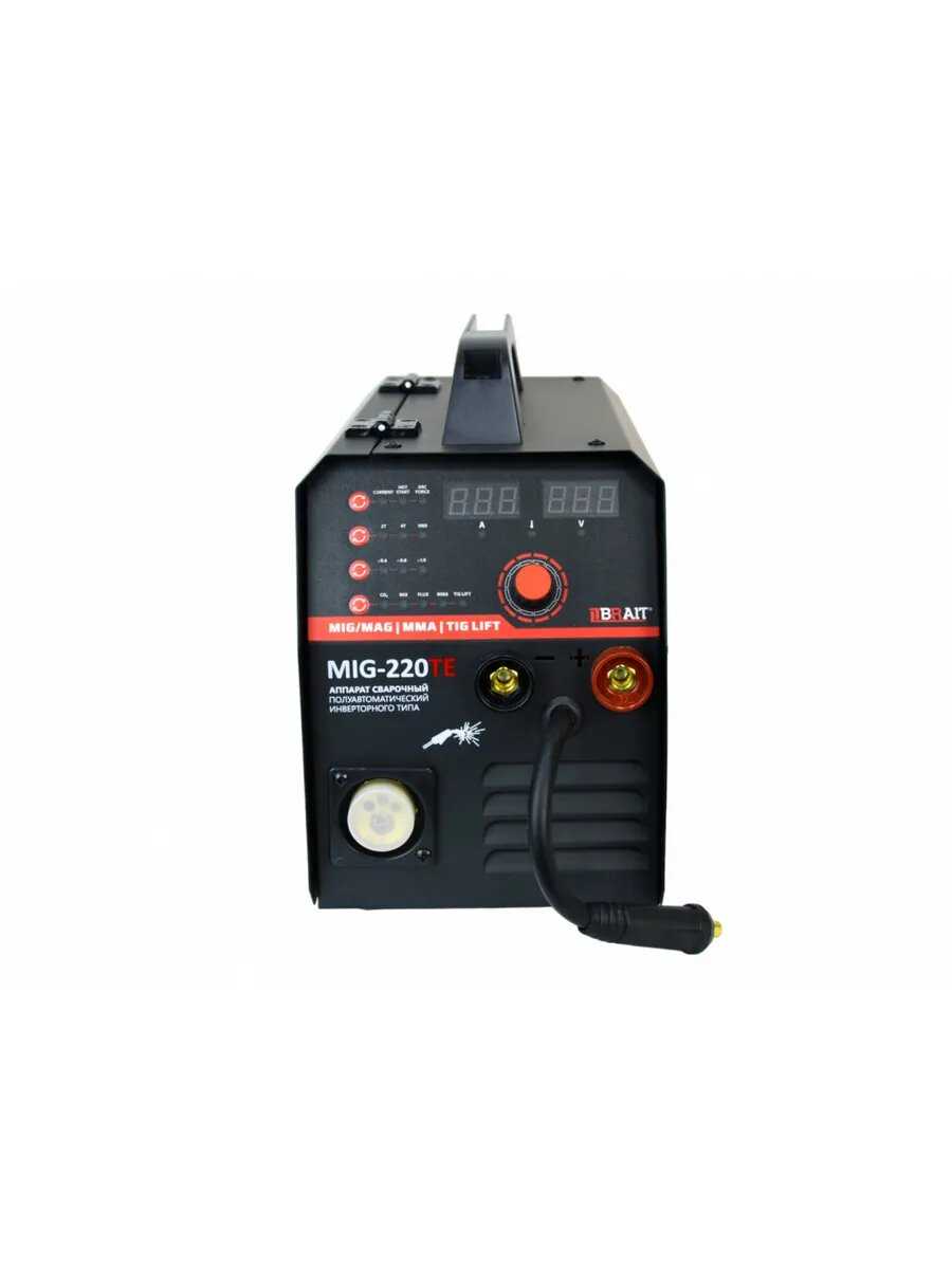 Инвертор сварочный полуавтомат Brait MIG-190H, 3 режима сварки MIG/FCAW+ TIG + MMA, 5.44 кг фотография 2