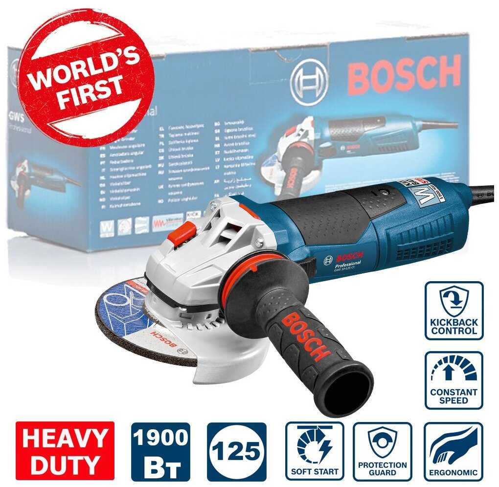 УШМ BOSCH GWS 19-125 CI фотография 18