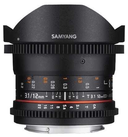 Объектив Samyang 12mm T3.1 ED AS NCS VDSLR Fish-eye Micro 4/3 фотография 1