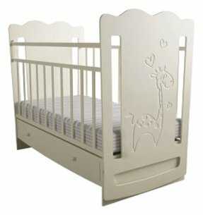 Кроватка Forest kids Lovely Giraffe (с ящиком), классическая, полозья для качания