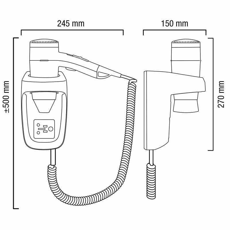Фен настенный Valera Premium Smart 1600 Socket (533.05/044.02) фотография 6