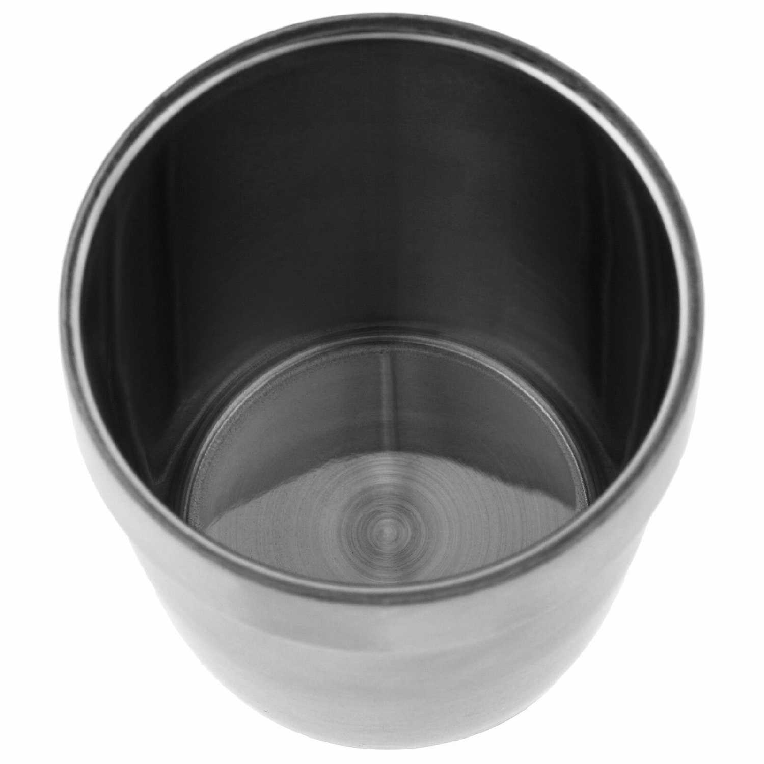 Стакан походный 180 мл, нержавеющая сталь, двойное дно фотография 3