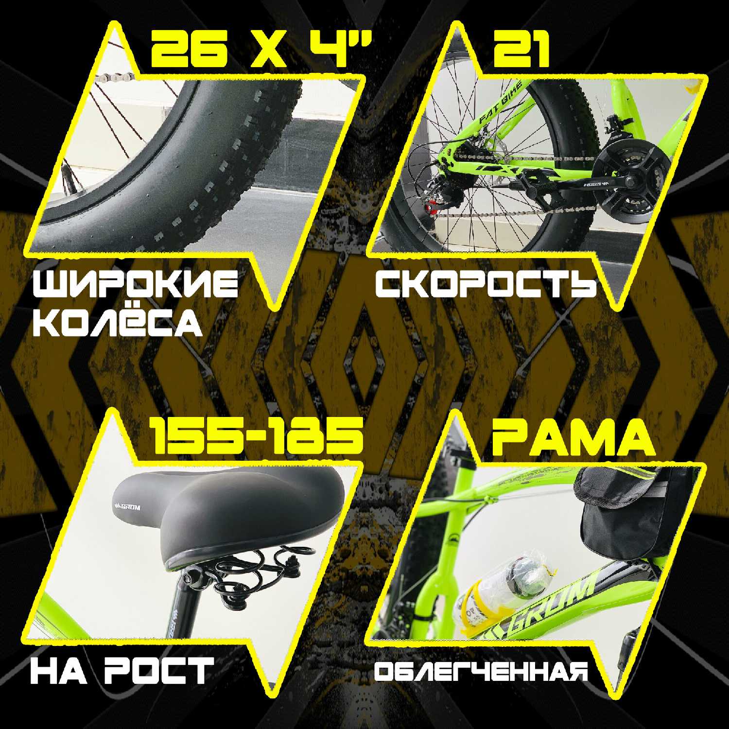 Горный велосипед Фэтбайк GROM (264.0 дюймов) фотография 7