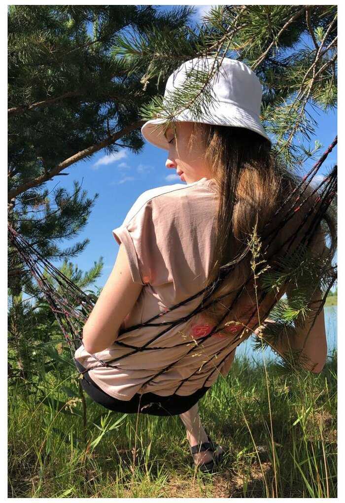 Гамак сетка 200х80см, нейлон, до 80кг, микс цветов, руссо туристо фотография 1