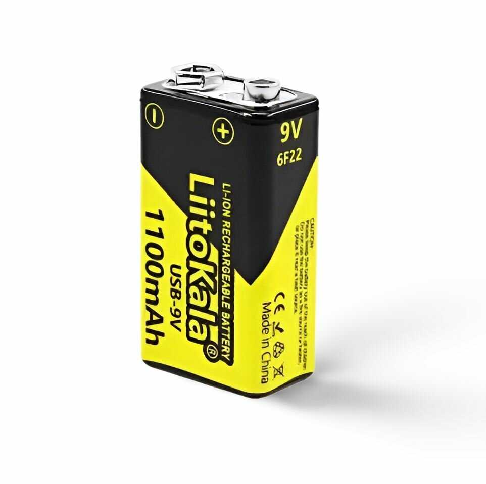Аккумулятор Liitokala крона Li-Ion 1100 мАч фотография 8