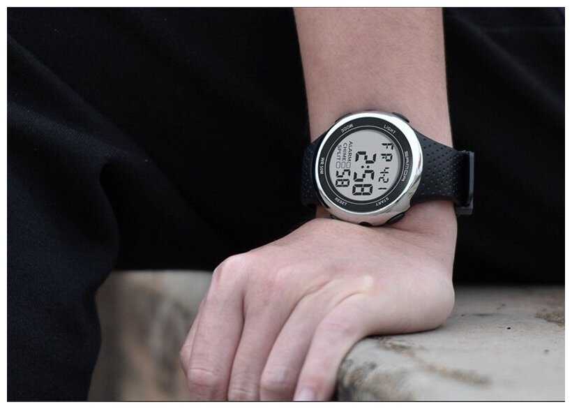 Спортивные часы SANDA 01 375, цвет черный, золотой фотография 14
