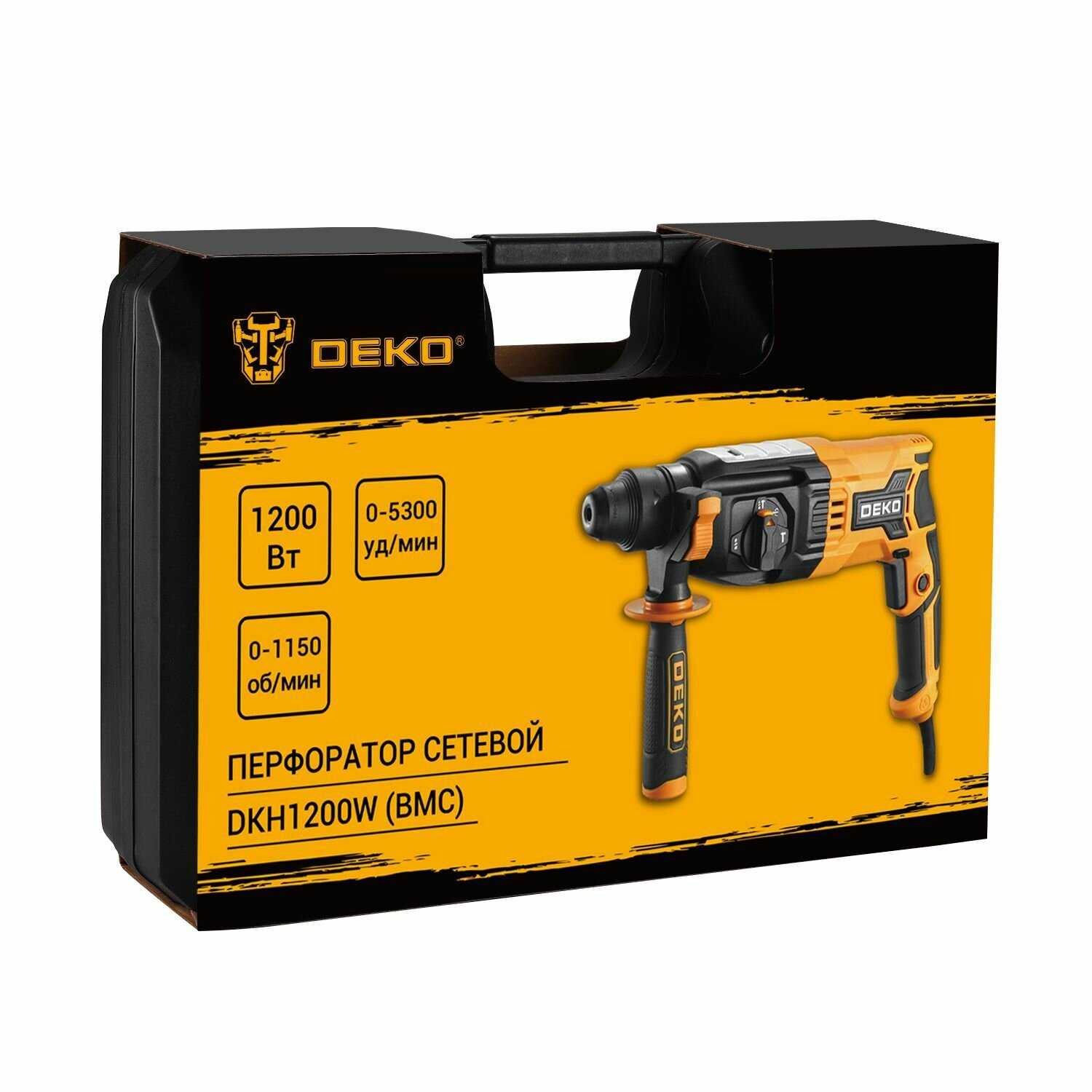 Перфоратор сетевой DEKO DKH1200W фотография 3