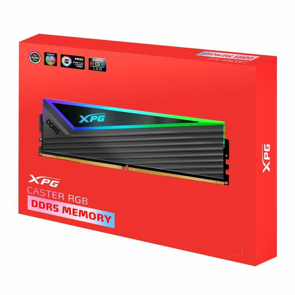Оперативная память ADATA XPG CASTER RGB DDR5 6400 МГц (AX5U6400C3216G-DCCARGY) фотография 5