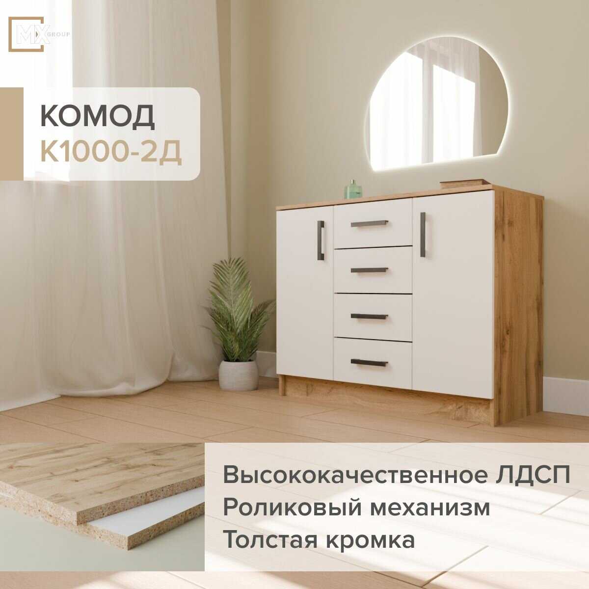 Бельевой комод ЭРА К1000-2Д