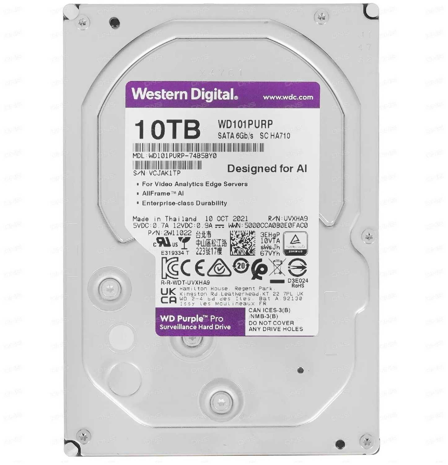 Жесткий диск Western Digital WD Purple (WD101PURP) фотография 5