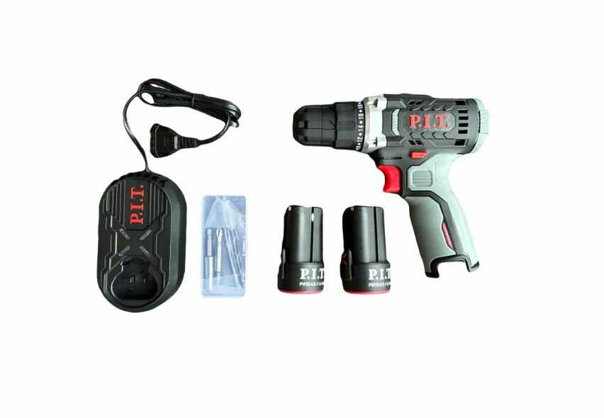 Дрель аккумуляторная PIT PBM12K-10A/2 X-DRIVER (12В, 25Нм, 2АКБ 1,5Ач) фотография 6