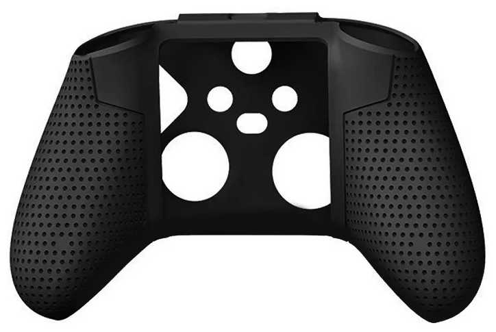 Силиконовый чехол для геймпада XBOX Series X/S Wireless Controller + 2 накладки на стики, чёрныt, DOBE (TYX-0626) фотография 3