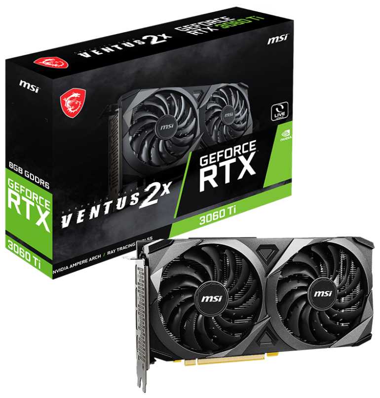 Видеокарта MSI GeForce RTX 3060 Ti VENTUS 2X V1 (8G LHR) фотография 4