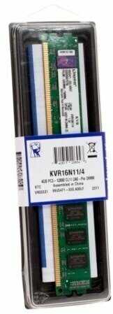 Оперативная память Kingston ValueRAM 4 ГБ DDR3 DIMM CL11 (KVR16N11/4) фотография 13