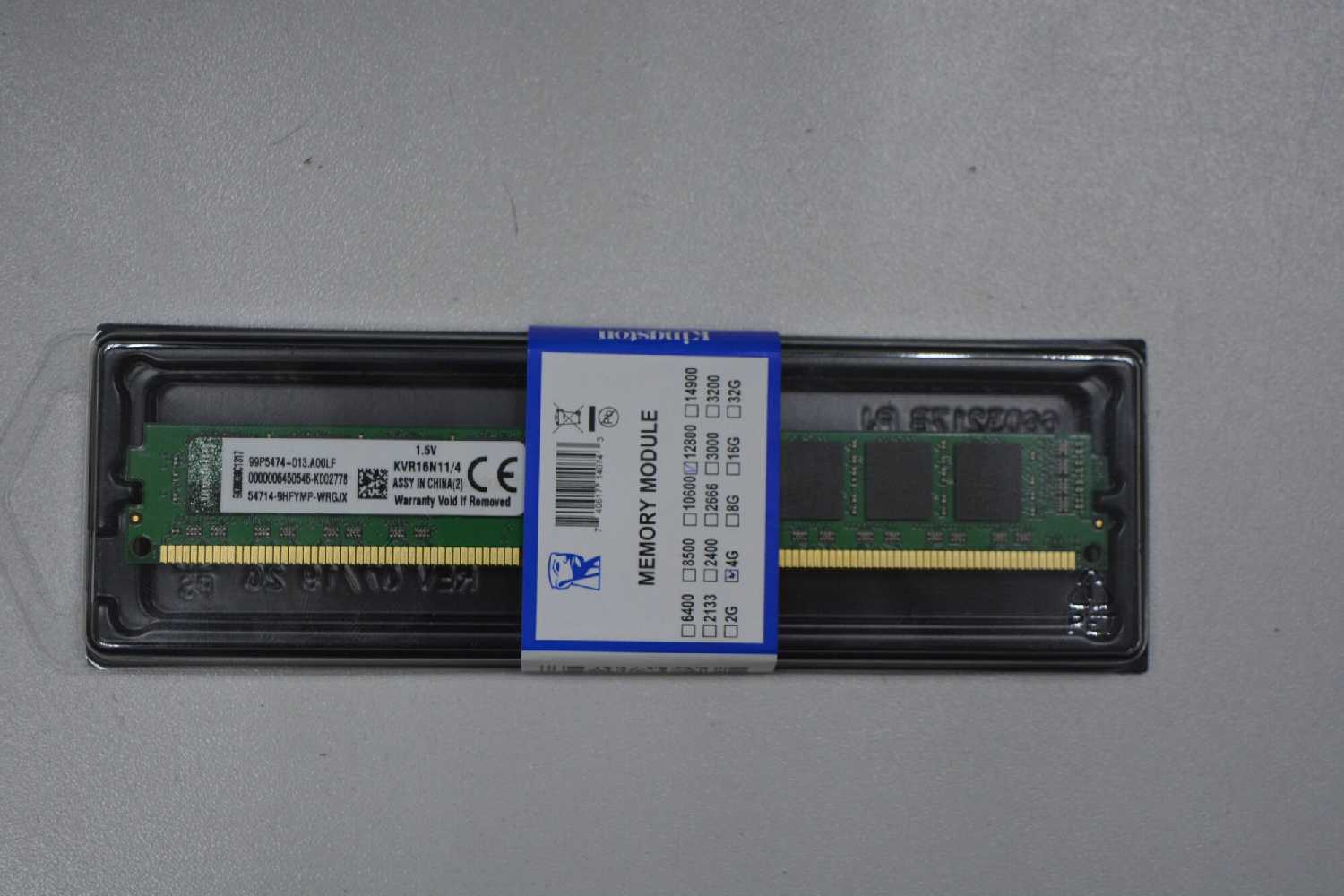 Оперативная память Kingston ValueRAM 4 ГБ DDR3 DIMM CL11 (KVR16N11/4) фотография 14