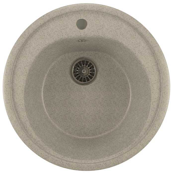 Врезная кухонная мойка Mixline ML-GM11, 50х50см, искусственный мрамор фотография 4