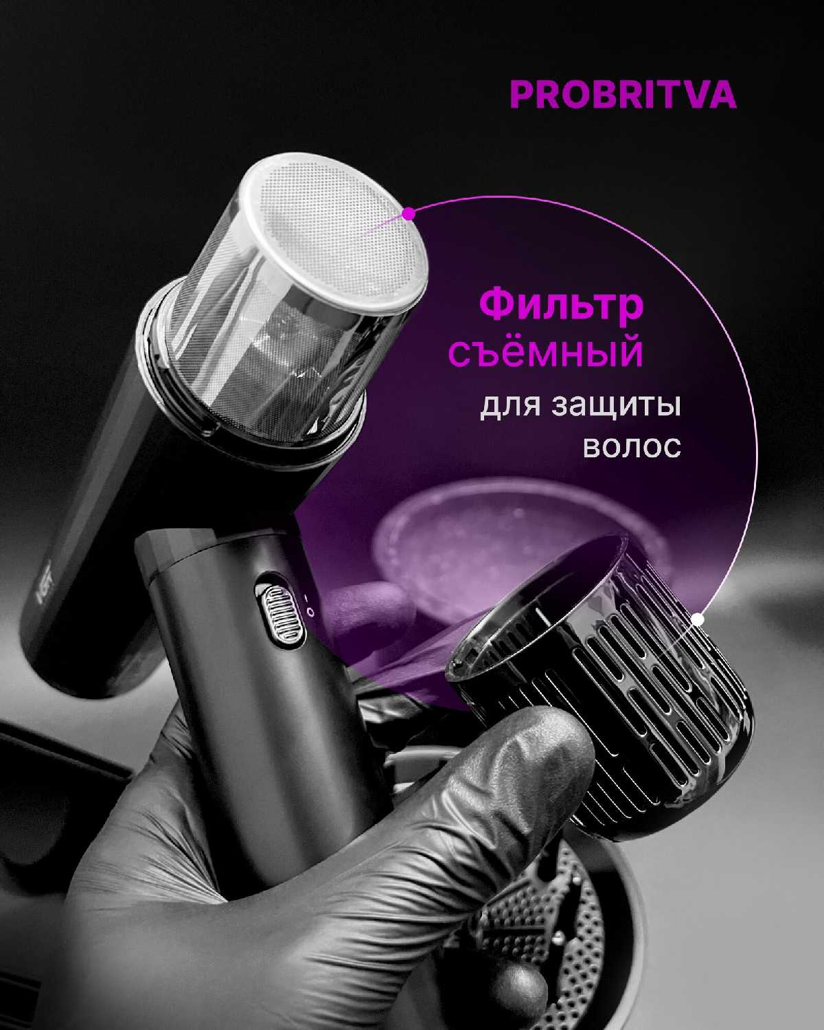 Профессиональный фен для укладки волос IPARAH 385 / Фен для сушки волос с насадками и ионизацией , мощный и легкий фотография 9