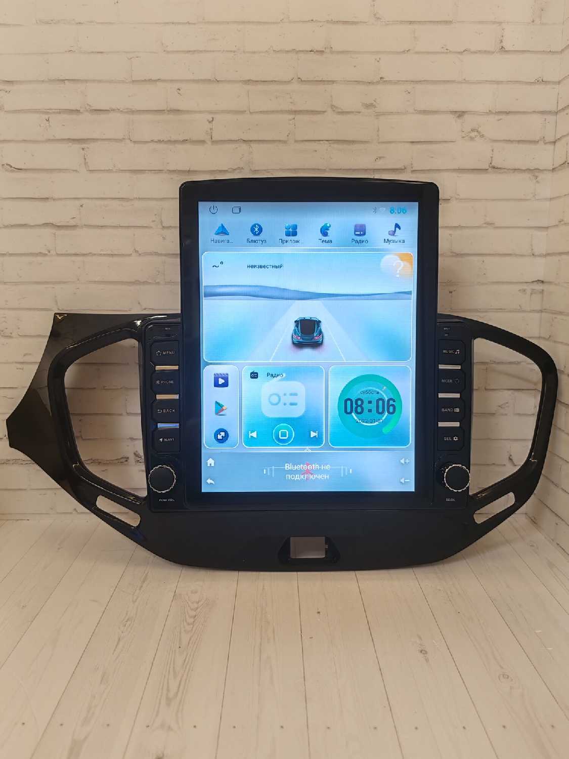 Магнитола Тесла (Tesla) андроид/8 ядер/4+64гб/CarPlay/Android Auto. Универсальная фотография 3