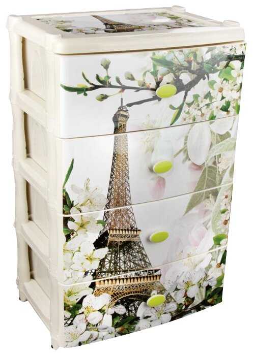 Бельевой комод Альтернатива Для игрушек широкий 4 секции (овальные ручки) фотография 2