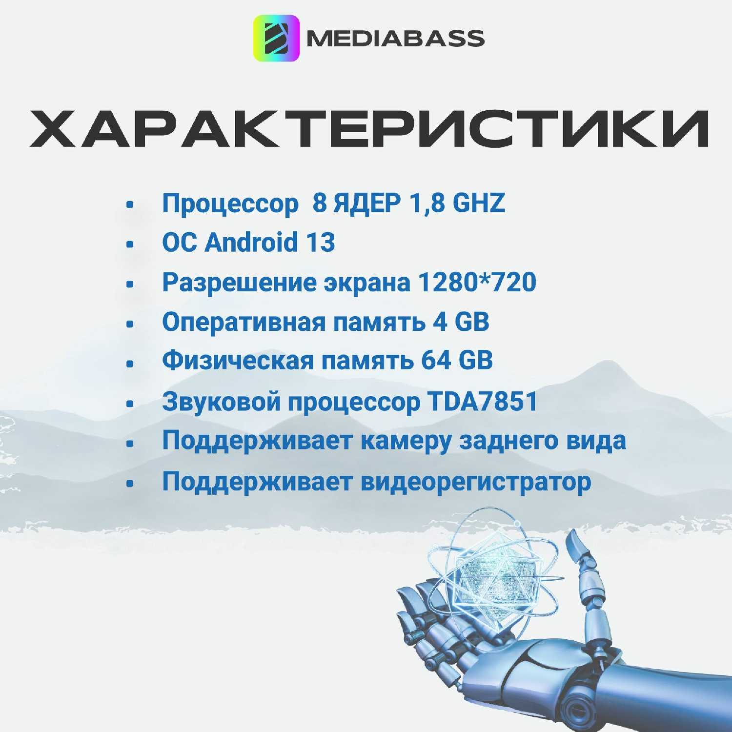 Магнитола MEDIABASS KIA Sorento (1 рест.) Android 13, 2/32ГБ, QLED экран 1280720 фотография 16