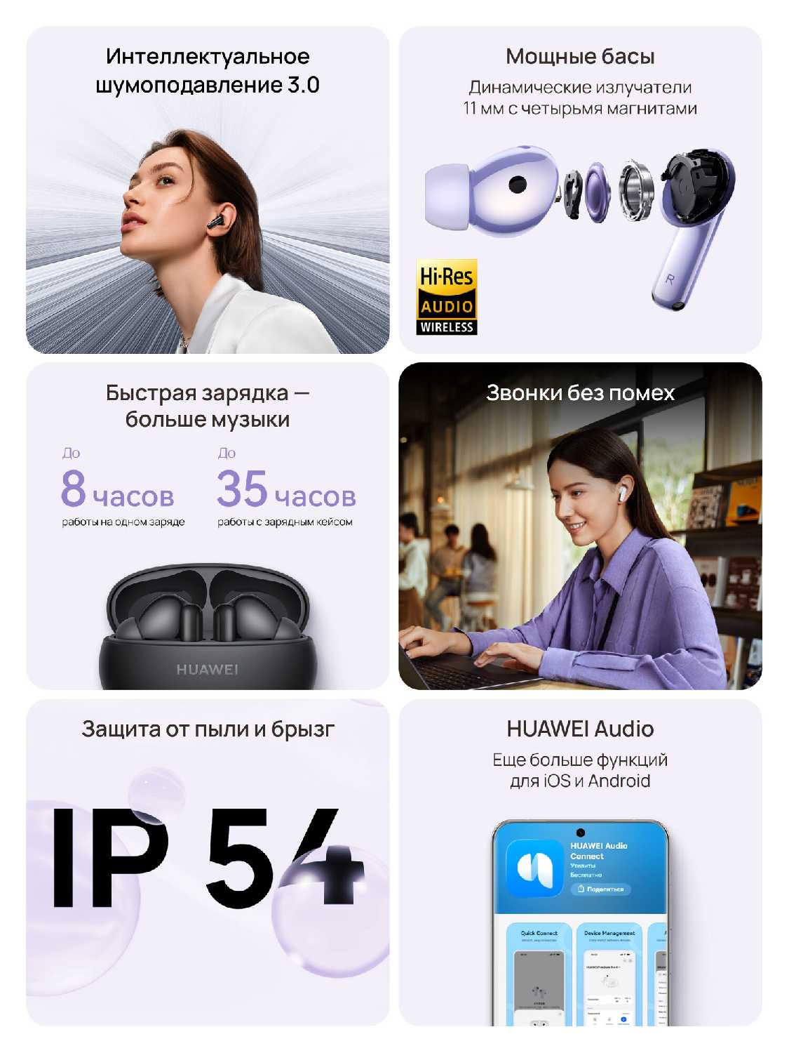 Беспроводные наушники HUAWEI FreeBuds 6i фотография 1