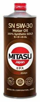 Синтетическое моторное масло Mitasu MJ-101 Gold SN 5W-30