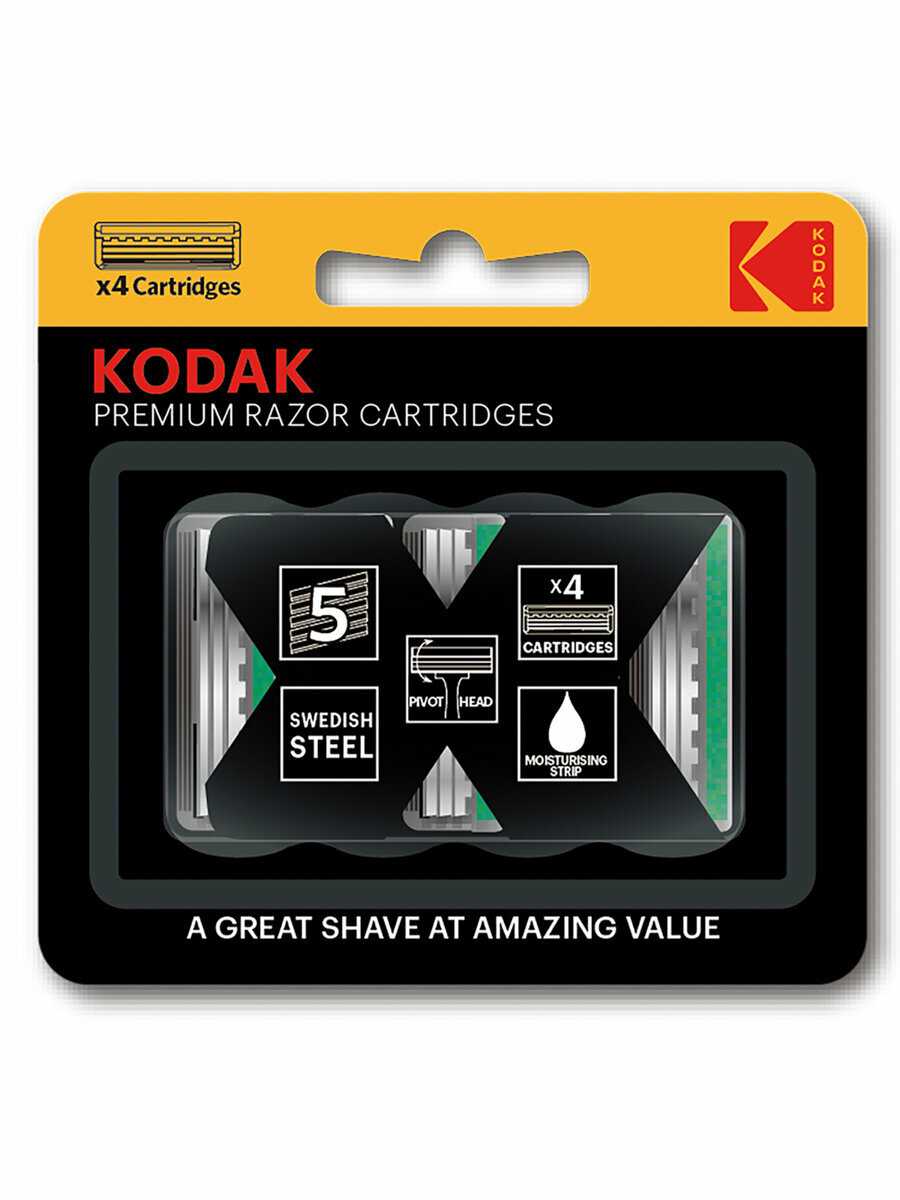Сменные кассеты для бритья Kodak Premium 5 лезвий (30421981) фотография 4