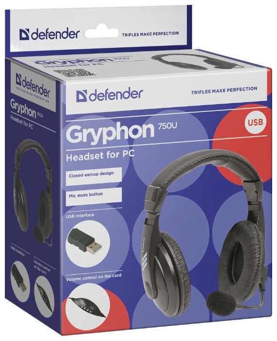 Наушники Defender Gryphon 750U фотография 3