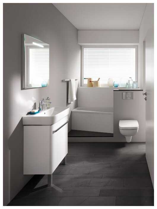 Чаша унитаза подвесная GEBERIT Renova Compact Square 206145000 с горизонтальным выпуском фотография 17