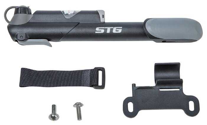 Ручной велонасос STG GP-61S, пластик фотография 2