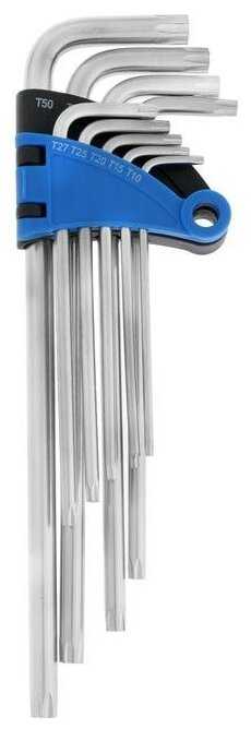 Набор ключей тундра, TORX Tamper, экстрадлинные, CrV, TT10 - TT50, 9 шт.