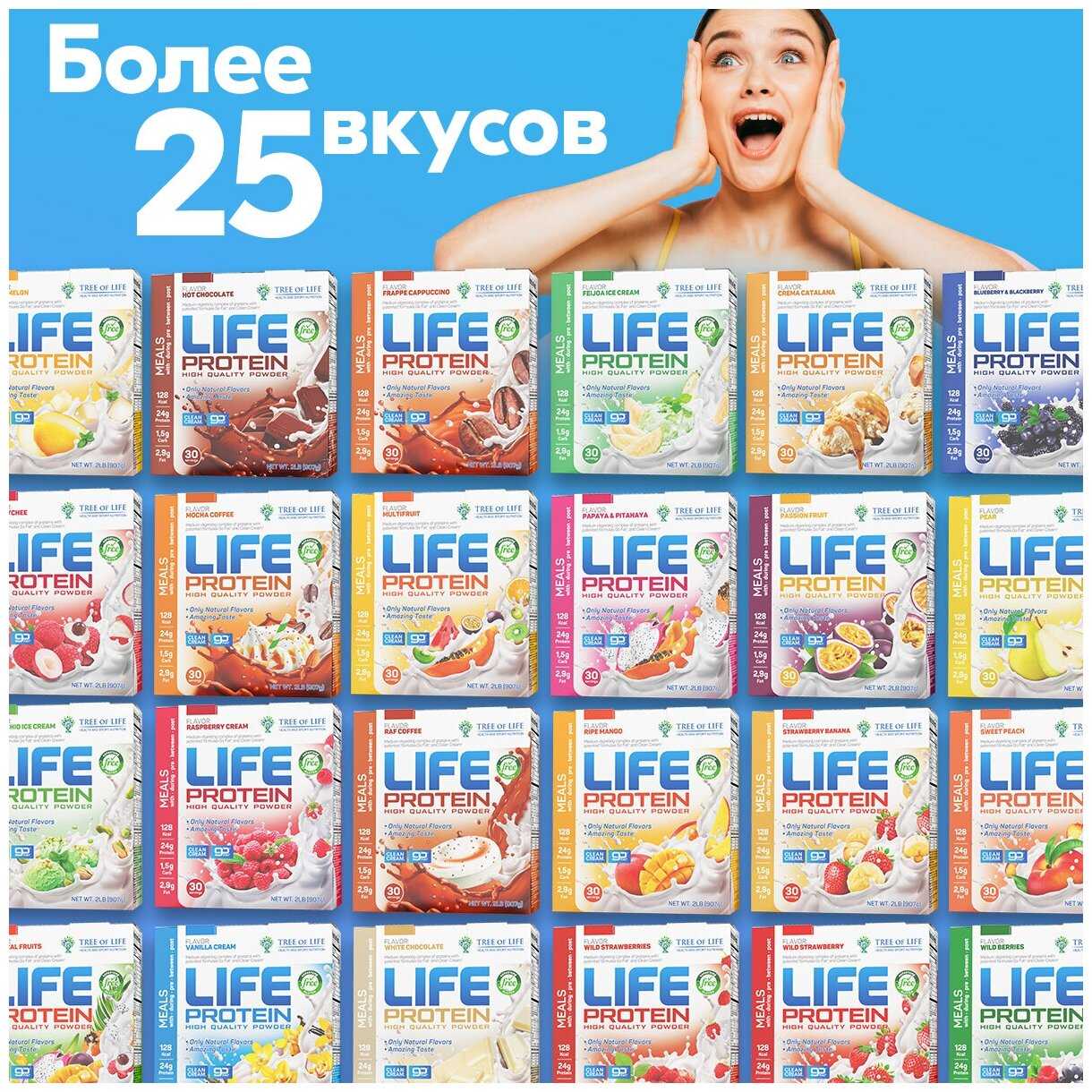Многокомпонентный протеин Life Protein 2lb (907 гр) фотография 5