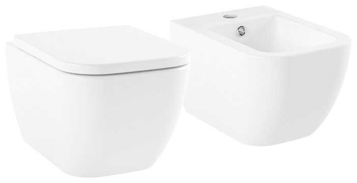 Комплект 2 в 1 Lavinia Boho One 21031002, подвесной унитаз, быстросъемное сиденье микролифт, подвесное биде