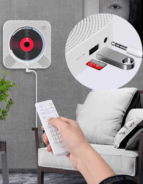 CD проигрыватель для дисков / cd плеер с USB, радио, пульт ДУ, дисплеем (зеленый) фотография 29