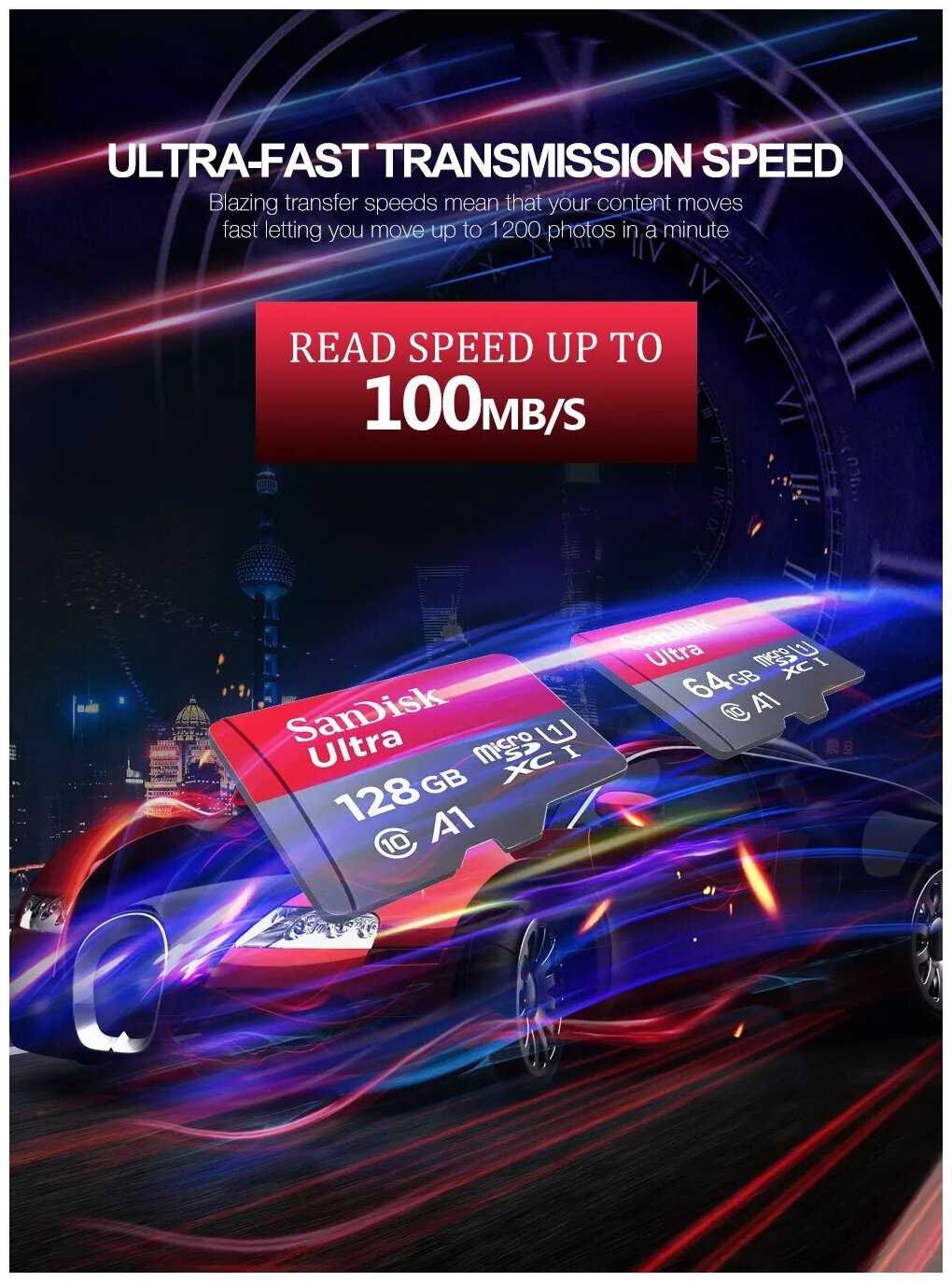 Карта памяти MicroSD SanDisk Ultra 256GB UHS-I (SDSQUA4-256G-GN6MN) фотография 6