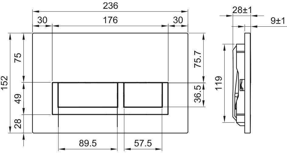 Клавиша смыва Olive's Plaza PL411B фотография 5