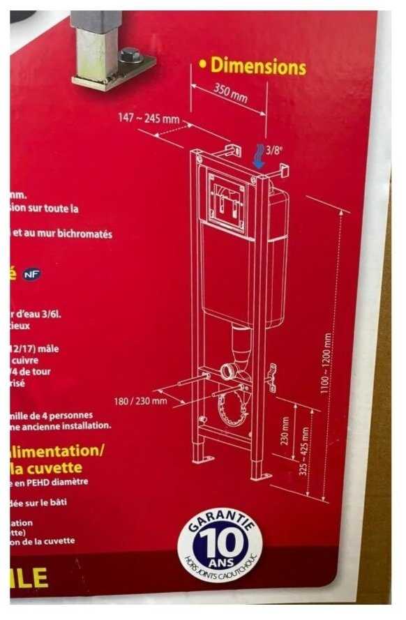 Комплект инсталляция для унитаза SIAMP ВСМ 536 (клавиша белая) фотография 4