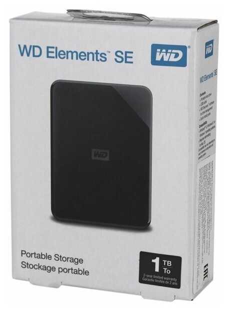 Внешний HDD Western Digital WD Elements SE 1 TB, черный фотография 12