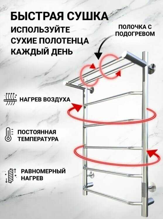 Полотенцесушитель электрический TermoPrime Полотенцесушитель электрический (RAL 9005) фотография 34