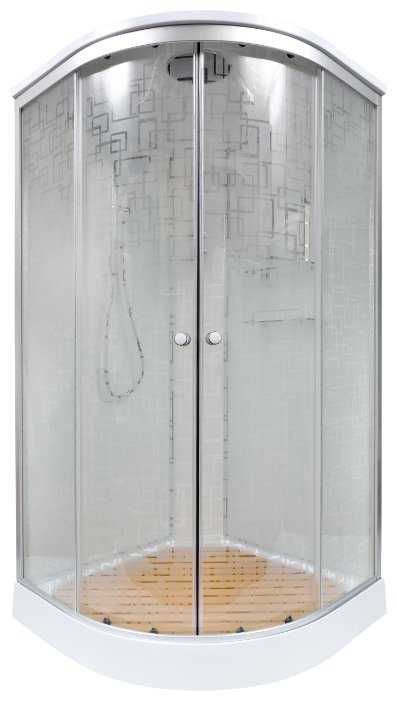 Душевая кабина Deto 1510 с гидромассажем и электрикой низкий поддон 100см*100см фотография 1