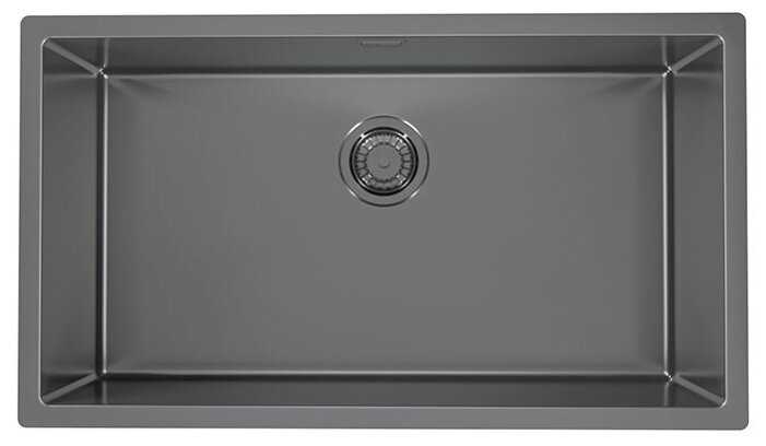 Мойка ALVEUS QUADRIX MONARCH 60 BRONZE 740Х400Х200 в комплекте с сифоном фотография 1